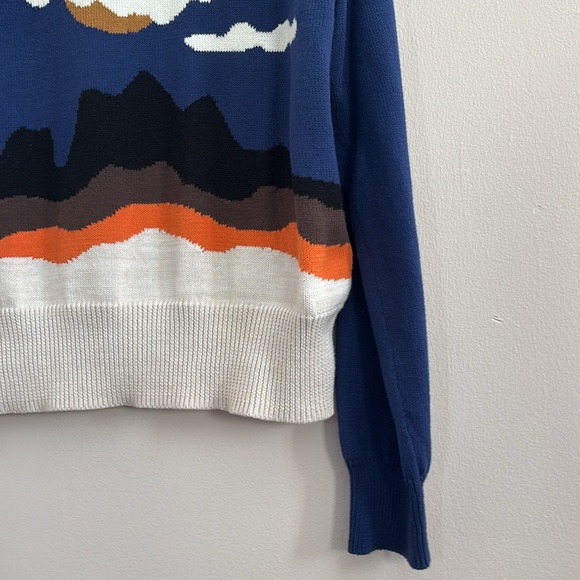 Coach 1941 Moonscape Crewneck Intarsia Sweater Sz L - Picture 5 of 9